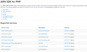 Amazon S3 file Upload using php api